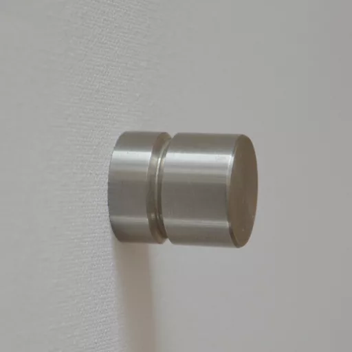 VIEFE ACER Metall-Möbelknopf, Edelstahl, gebürstet, 23 mm Durchmesser