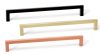 VIEFE U - Metall-Möbelgriff, kupferfarben gebürstet, Bohrung 128 mm  