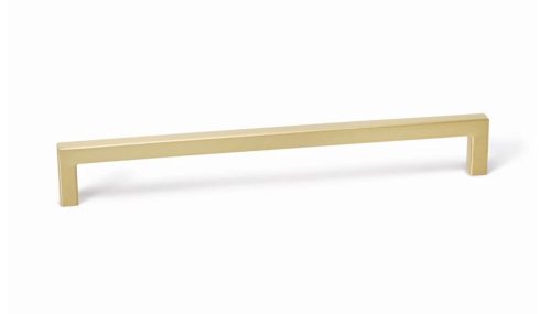 VIEFE U - Metall-Möbelgriff, messingfarben gebürstet, Bohrung 128 mm  