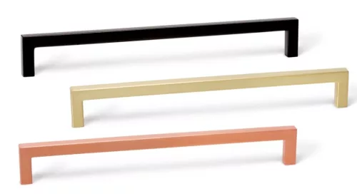 VIEFE U - Metall-Möbelgriff, kupferfarben gebürstet, Bohrung 160 mm  