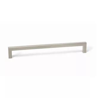   VIEFE U - Metall-Möbelgriff, Farbe Nickel gebürstet, Bohrung 192 mm  