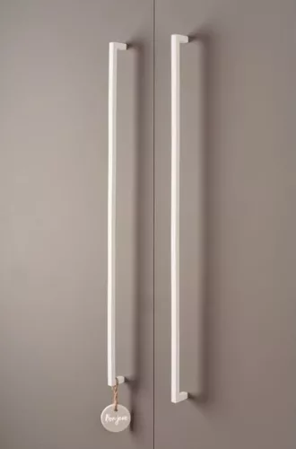 VIEFE U - Metall-Möbelgriff, Farbe Weiss,  Bohrung 192 mm  