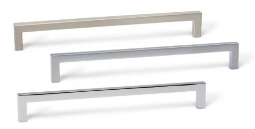 VIEFE U - Metall-Möbelgriff, Farbe Nickel gebürstet, Bohrung 492 mm  