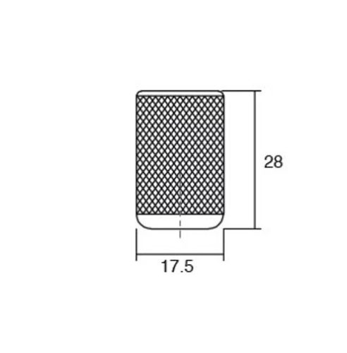 VIEFE GRAF fém bútorgomb, matt elox színű, 17,5 mm átmérő