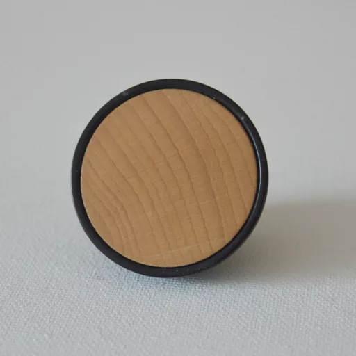 VIEFE BOL Fa / fém bútorgomb, mahagóni és matt fekete szín, 45 mm átmérő