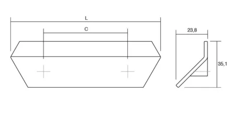 VIEFE PLIÉ Metál barna Fém fogantyú, 160 mm furattáv