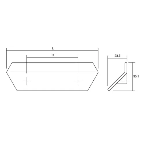 VIEFE PLIÉ Metallisch braun Metallgriff, Bohrung 160 mm