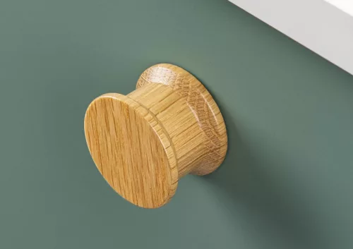 VIEFE OH! WOOD Tömörfa bútorgomb, tölgy színben 40 mm átmérő