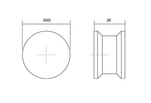 VIEFE OH! WOOD Massivholz-Möbelknopf, Walnuss 40 mm Durchmesser