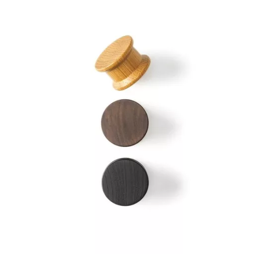 VIEFE OH! WOOD Massivholz-Möbelknopf, schwarz matt 40 mm Durchmesser