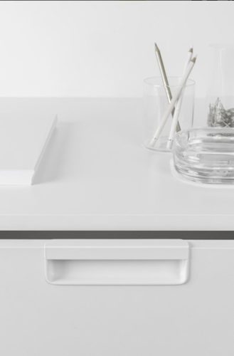 VIEFE MOULE Fém fogantyú, bemarható, Matt fehér színű