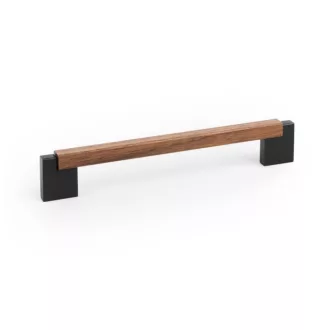 VIEFE DUO MINI  fa-fém bútorfogantyú 320 mm, szürke-dió