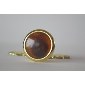   Fém bútorfogantyú, arany - mahagóni bútorgomb, talp résszel