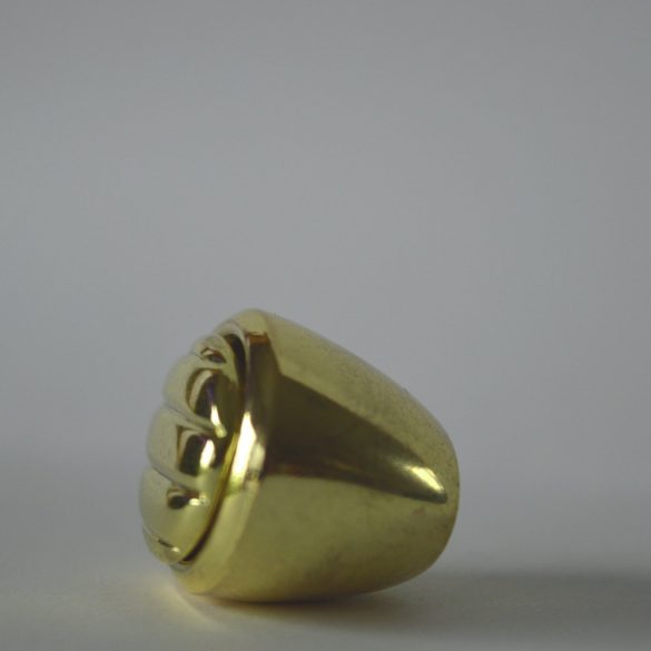 Metal furniture handle. Gold knob