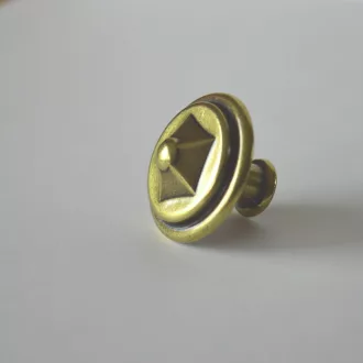 Fém bútorgomb, fényes bronz színű