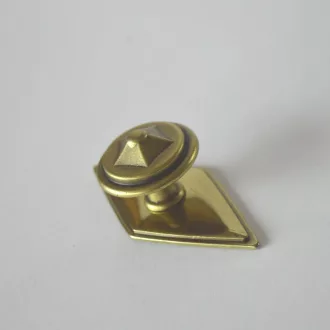 Möbelknopf und Sockel aus Metall, Bronze glänzend