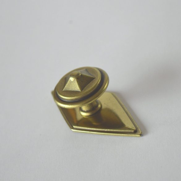 Metal furniture knob and base, shiny bronze