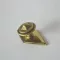 Möbelknopf und Sockel aus Metall, Bronze glänzend