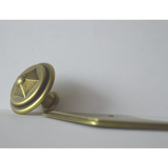 Metal furniture knob and base, shiny bronze