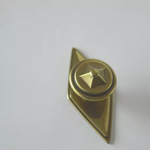 Möbelknopf und Sockel aus Metall, Bronze glänzend