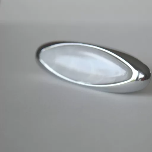 Fém bútorfogantyú, fényes króm, fehér-márvány mintával, 32 mm furattávval