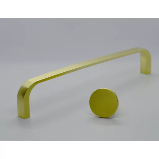 Möbelgriff aus Metall, matt gold farbe, Bohrung 160 mm
