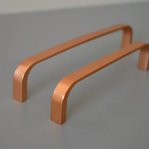 Möbelgriff aus Metall, kupferfarben, Bohrung 160 mm