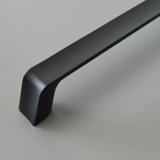 SCOOP Matt Schwarz, moderner Möbelgriff, 160 mm Bohrung