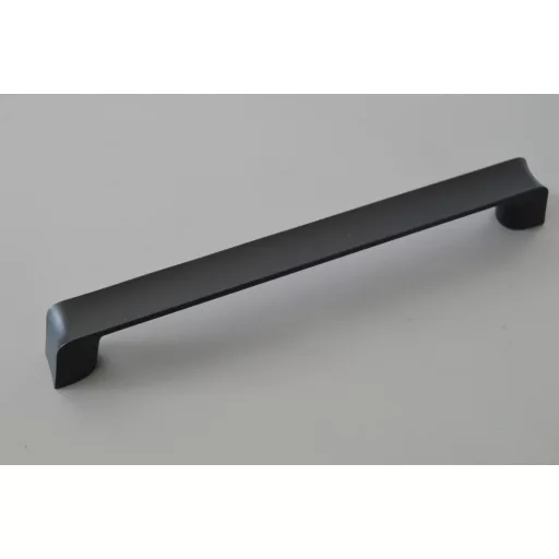 SCOOP Matt Schwarz, moderner Möbelgriff, 160 mm Bohrung