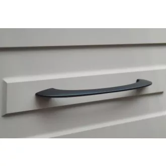   SWOOSH Möbelgriff aus Metall, schwarz farben matt, 160 mm BA