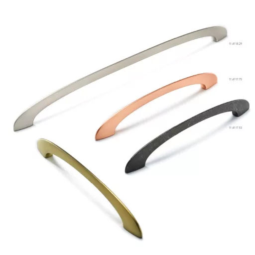 SWOOSH Möbelgriff aus Metall, antik schwarz farben, 160 mm BA