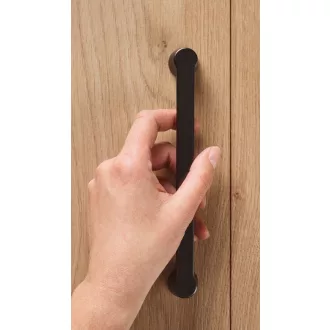   11_4167_12 BUFFER Möbelgriff, Metall, Matt Schwarz 160 mm Lochabstand