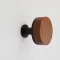 Holz-Metall-Möbelknauf, Nussbaum - mattschwarz