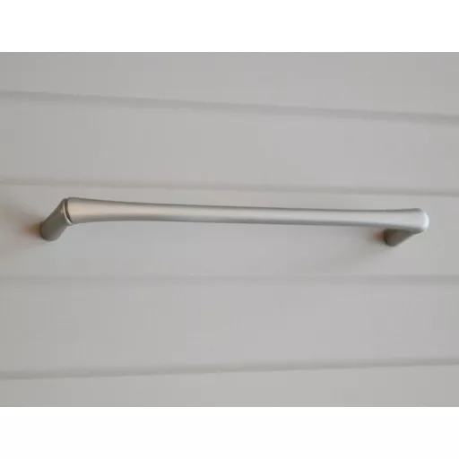 BAMBOO-Möbelgriff, Metall, Satin nickel 160 mm Lochabstand