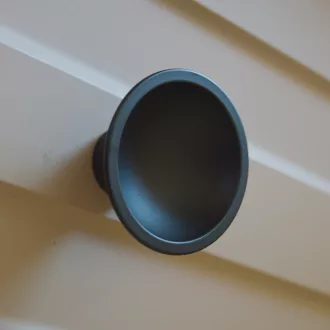 TAZZA bútorgomb, fekete, csésze formájú