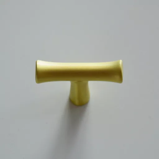 BAMBOO T, Metall-Möbelknopf in Mattgold