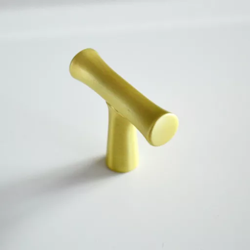 BAMBOO T, Metall-Möbelknopf in Mattgold