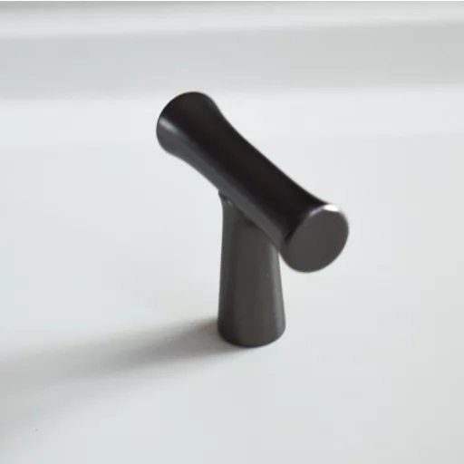 BAMBOO T, Metall-Möbelknopf in Titán
