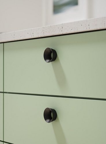 Arena fém bútorgomb, matt fekete színű