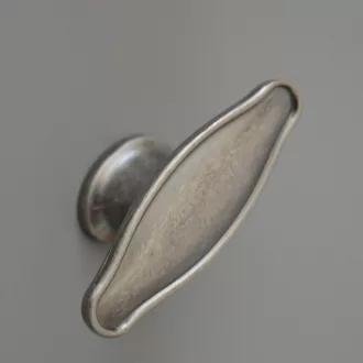 Möbelknopf aus schwarzem Metall, antikisiert
