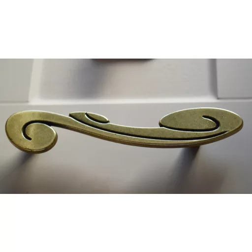 15130_R fém bútorfogantyú, 96 mm furattáv, antik bronz szín