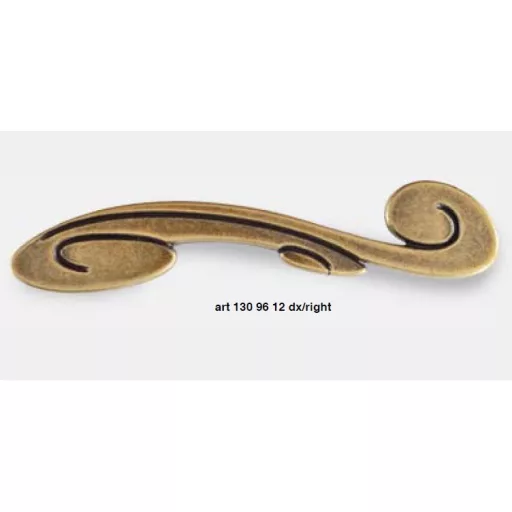 15130_R fém bútorfogantyú, 96 mm furattáv, antik bronz szín
