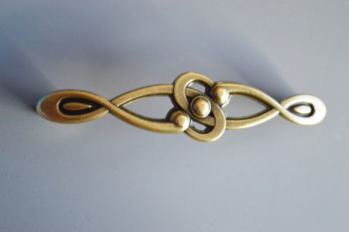 1519312812  fém bútorfogantyú, 128 mm furattáv, antik bronz szín