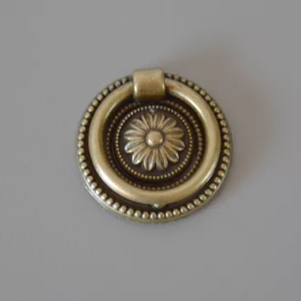   15.249.38.12  Vintage, antiker Möbelknauf in Bronzefarbe, Durchmesser 38 mm