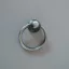 15.288.02.11  Metallknopf in Ringform, antikfarben, Durchmesser 40 mm