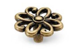 153754612 Antikbronze-Möbelknopf, 46 mm