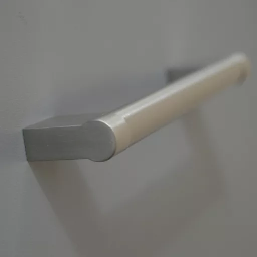 PENKA fém bútorfogantyú, rúd, csiszolt nikkel színű, 160 mm furattávval