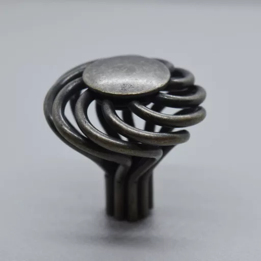 Rustikaler Stil antiker schwarzer Metallmöbelknopf