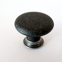 Metal furniture knob in ochre black