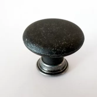 Möbelknopf aus Metall in Ockerschwarz